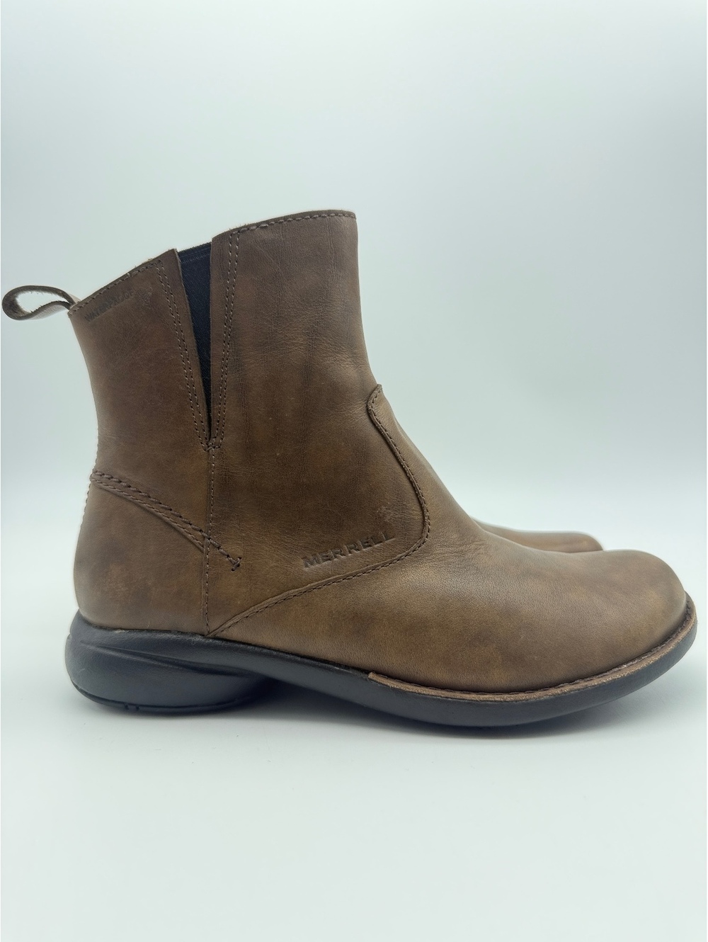 Merrell Tetra Catch Womens Waterproof Leather Ankle Boot Brown Size 8